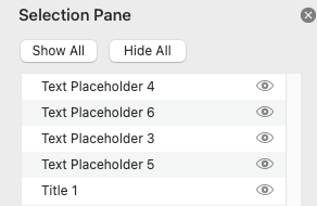 PowerPoint Selection Pane